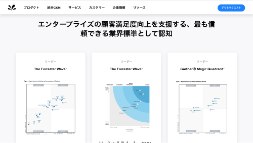 Sprinklr公式HPキャプチャ